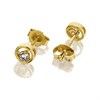 Polar Fire 9ct Gold Diamond Stud Earrings - 17pts per pair - D5543 Alternative Image
