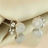 9ct White Gold Pave-Set Diamond Earrings, 55pts/pr - D5554 Alternative Image