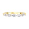 9ct Gold Diamond Half Hoop Ring - 8pts - D5819 Alternative Image