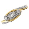 9ct Gold Diamond Trilogy Crossover Cluster Ring - 1/4ct - D5912 Alternative Image