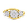 9ct Twist Diamond Trilogy Cluster Ring, 1/2ct - D5933 Alternative Image