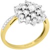 9ct Gold Diamond Flower Cluster Ring - 1/4ct - D60158 Alternative Image