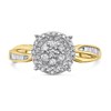 9ct Gold Diamond Cluster Ring - 1/4ct - D6081 Alternative Image