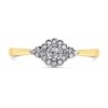9ct Gold Diamond Cluster Ring - 15pts - D6086 Alternative Image
