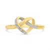 9ct Diamond-Set Heart Knot Ring - D6096 Alternative Image