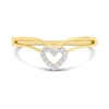 9ct Diamond-Set Open Heart Wishbone Ring - D6097 Alternative Image