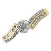 9ct Gold Crossover Cluster Ring - 1/3ct - D6113 Alternative Image