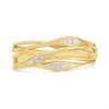 9ct Gold Diamond Open Strand Band Ring - D61159 Alternative Image