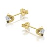 Love It! 9ct Gold Diamond Solitaire Stud Earrings - 1/4ct per pair - D62328 Alternative Image
