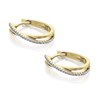 Love It! 9ct Gold Diamond Crossover Hoop Earrings - 20pts per pair - D62329 Alternative Image