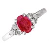 9ct White Gold Oval Ruby And Diamond Ring - 30pts - D63114 Alternative Image