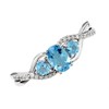 9ct White Gold Blue Topaz And Diamond Crossover Ring - EXCLUSIVE - D63122 Alternative Image