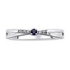 9ct White Gold Sapphire And Diamond Crossover Ring - D63141 Alternative Image