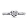 9ct White Gold Diamond Heart Cluster Ring - 20pts - D63155 Alternative Image