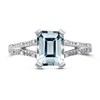 9ct White Gold Aquamarine And Diamond Ring - 7pts - D63160 Alternative Image