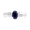 9ct White Gold Sapphire And Diamond Ring - 6pts - D63163 Alternative Image