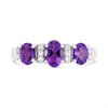 9ct White Gold Amethyst And Diamond Ring - 10pts - D63168 Alternative Image
