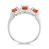 9ct White Gold Citrine And Diamond Ring - 10pts - D63169 Alternative Image
