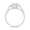 9ct White Gold Aquamarine And Diamond Ring - D63178 Alternative Image