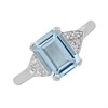 9ct White Gold Aquamarine And Diamond Ring - D63179 Alternative Image