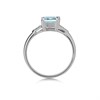 9ct White Gold Aquamarine And Diamond Ring - D63179 Alternative Image