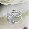 9ct White Gold Swiss Blue Topaz And Diamond Twist Ring - D63185 Alternative Image