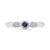 9ct White Gold Sapphire And Diamond Singlestone Ring - D63186 Alternative Image