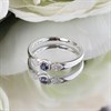 9ct White Gold Sapphire And Diamond Singlestone Ring - D63186 Alternative Image