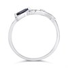 9ct White Gold Heart And Pear-Shaped Sapphire And Diamond Ring - D63190 Alternative Image