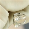 9ct White Gold Freshwater Pearl And Diamond Cluster Ring - D63192 Alternative Image
