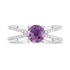 9ct White Gold Amethyst And Diamond Ring - D63195 Alternative Image