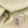 9ct White Gold Amethyst And Diamond Ring - D63195 Alternative Image