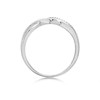 9ct White Gold Diamond Interlinked Wishbone Ring - 15pts - D6325 Alternative Image
