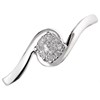 9ct White Gold Diamond Twist Cluster Ring - 8pts - D6326 Alternative Image