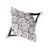9ct White Gold Diamond Cluster Ring - 1/4ct - D6339 Alternative Image