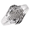 9ct White Gold Diamond Cluster Band Ring - 1/3ct - D6346 Alternative Image