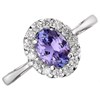 9ct White Gold Tanzanite And Diamond Cluster Ring - 1/4ct - D6380 Alternative Image