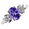 9ct White Gold Tanzanite And Diamond Ring - 15pts - D6383 Alternative Image