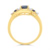9ct Gold Sapphire And Diamond Swirl Ring - D6426 Alternative Image
