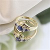 9ct Gold Sapphire And Diamond Swirl Ring - D6426 Alternative Image