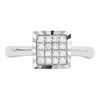 9ct White Gold Square Diamond Cluster Ring - 15pts - D66111 Alternative Image
