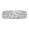 9ct White Gold Three Row Diamond Band Ring - 1/2ct - D66119 Alternative Image