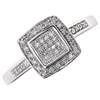 9ct White Gold Diamond Cushion Cluster Ring - 15pts - D6611 Alternative Image