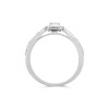 9ct White Gold Diamond Cushion Halo Cluster Ring - 15pts - D66129 Alternative Image