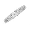 9ct White Gold Solitaire And Channel Set Diamond Ring - 1/2ct - D6613 Alternative Image