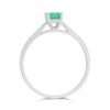 9ct White Gold Emerald And Diamond Ring - 5pts - D66144 Alternative Image