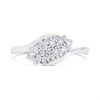 9ct White Gold Diamond Twist Cluster Ring - 1/3ct - D66147 Alternative Image