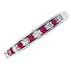 9ct White Gold Ruby And Diamond Half Eternity Ring - 14pts - D6659 Alternative Image