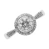 9ct White Gold Diamond Cluster Ring - 23pts - D6676 Alternative Image