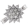 9ct White Gold Diamond Three Tier Cluster Ring - 12pts - D6684 Alternative Image